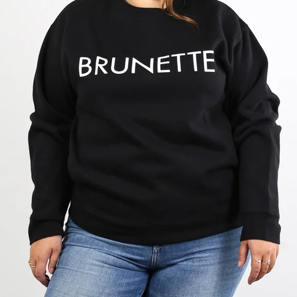 Brunette the Label BLACK brunette crew neck sweatshirt - Picture 2 of 9